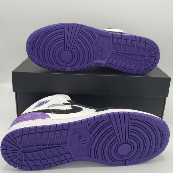 Nike Air Jordan 1 Mid SE GS White Court Purple - Picture 3 of 13